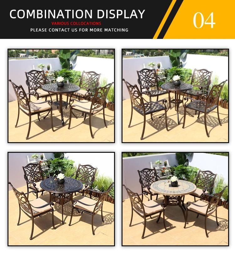 Dining Table Set Modern Dining Table and Chair Cast Aluminum Chair Household Table and Chair