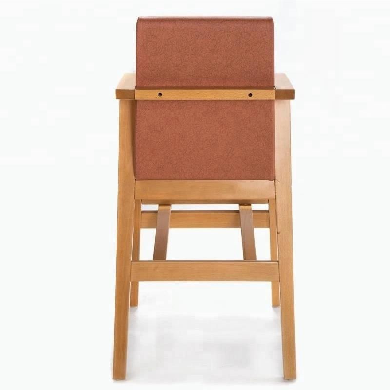 Modern Children Furniture Wood Child High Chair Baby Dining Chair for Restaurant