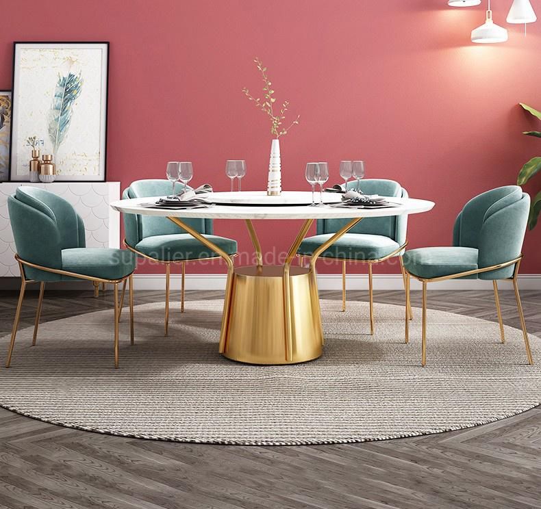 UK Modern Furniture Marble Dining Table for 4 Seater Chairs