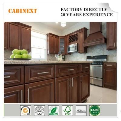 Durable Simple Design Lacquer Kitchen Cabinet with Solid Wood From Factory
