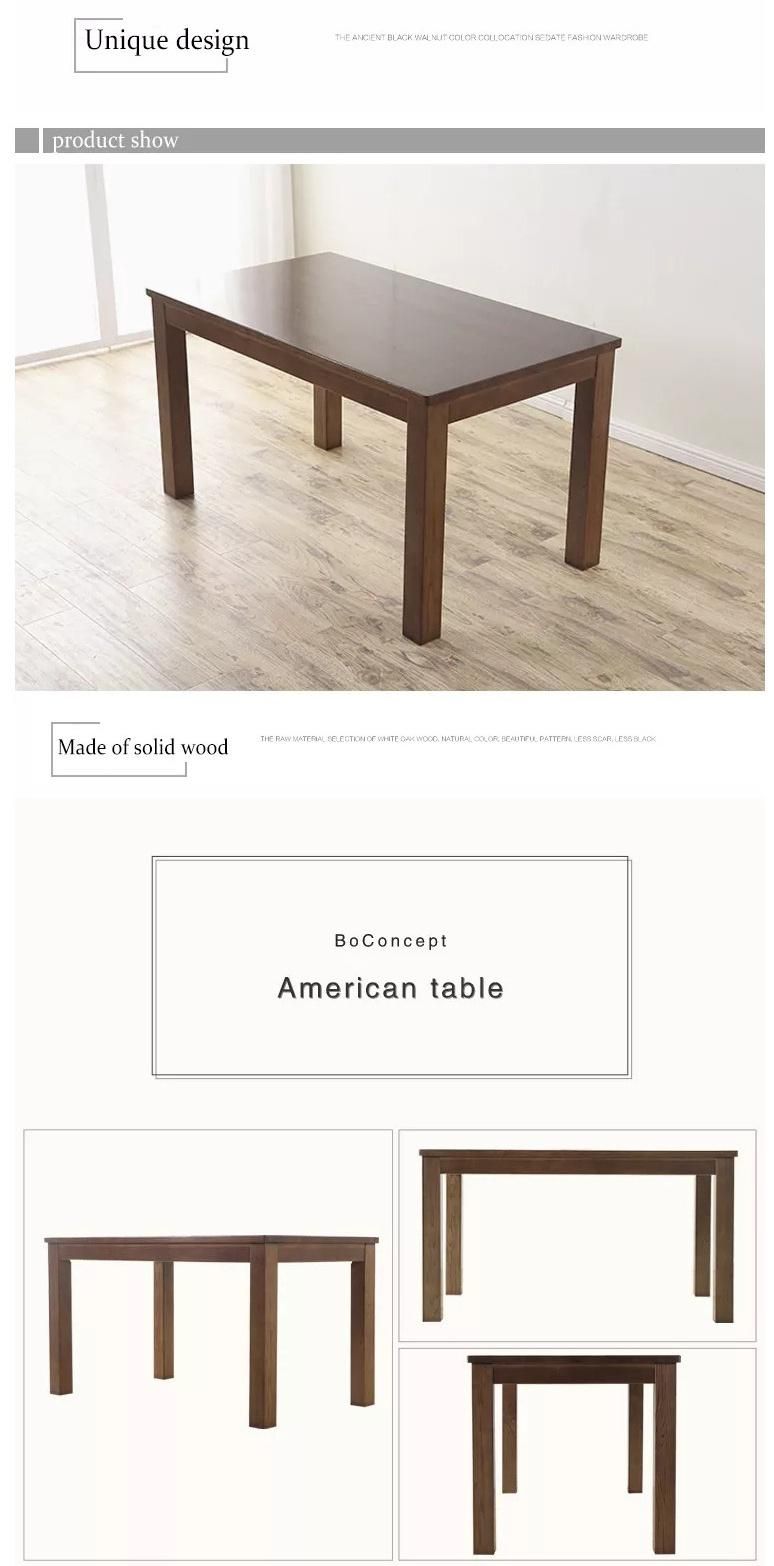 Furniture Modern Furniture Table Home Furniture Wooden Furniture Stain-Resistance Modern Luxury Wood Dining Room Table with Chair
