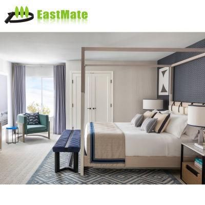 Blue Color New Simple Design Foshan Hotel Bedroom Furniture