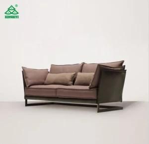 Hotel Lobby Furniture Upholstery Cushion Leather Sofa Set