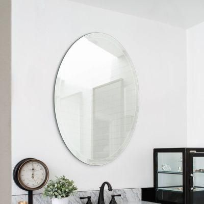 Wholesale Wall Mounted Frame Frameless Beveled Mirror3mm 4mm 5mm 6mm Home Mirror Large Circle Vanity Mirror with Beveled Edge for Bathroom