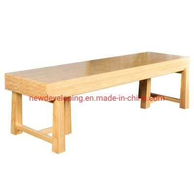 Modern Simple Natural Solid Bamboo Rectangle Dining Table Price