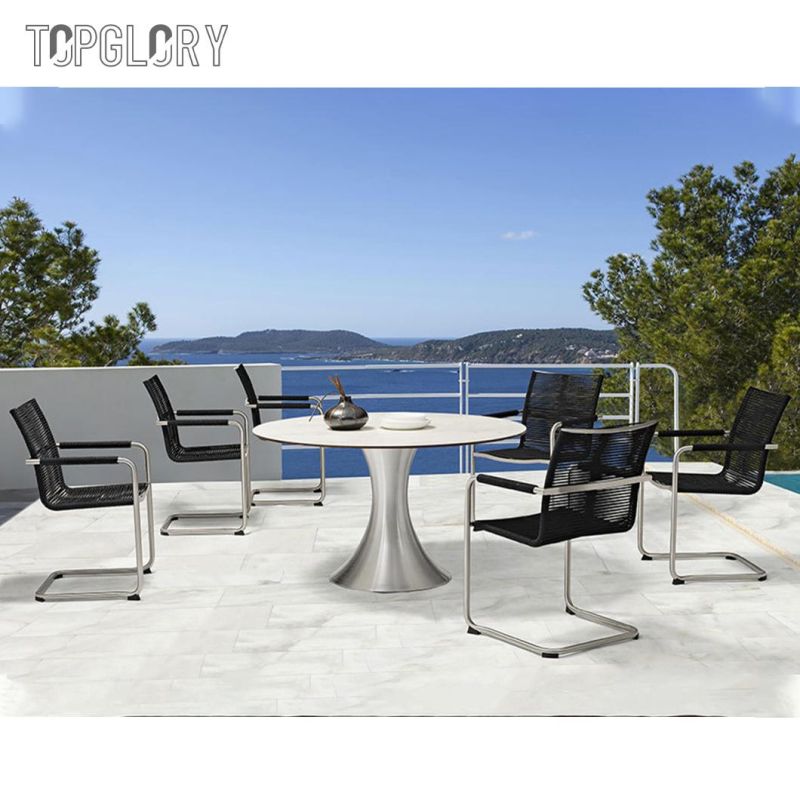 High Quality Popular Design Outdoor Furniture PP Customized Garden Modern Stainless Steel Pipe Plastic Leisure Patio Chair
