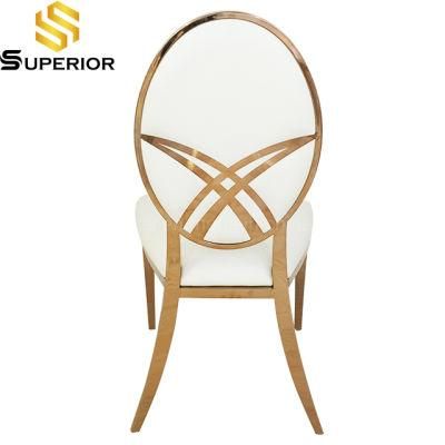 Wholesale Middle East Wedding Banquet Gold Flower Back Dining Chair
