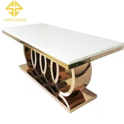 Event Furniture MDF Top Stainless Steel Base Event Banquet Table for Sale