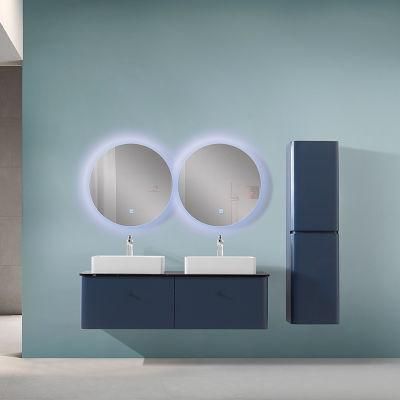 Nicemoco Modern Double Bathroom Vanity with Side Cabinet