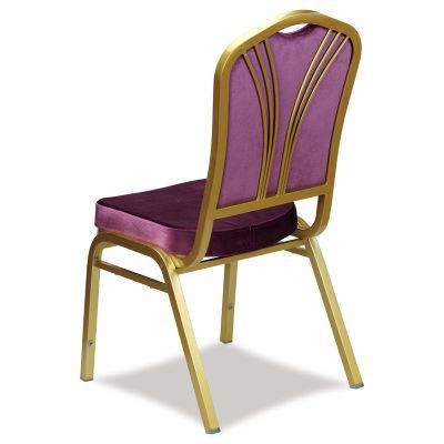 Top Furniture Factory Stacking Aluminum Banquet Furniture Hotel Chairs