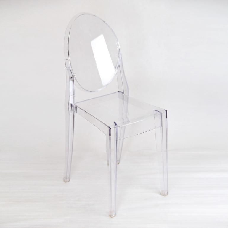 Modern Hotel Transparent Crystal Acrylic Resin Ghost Dining Chairs