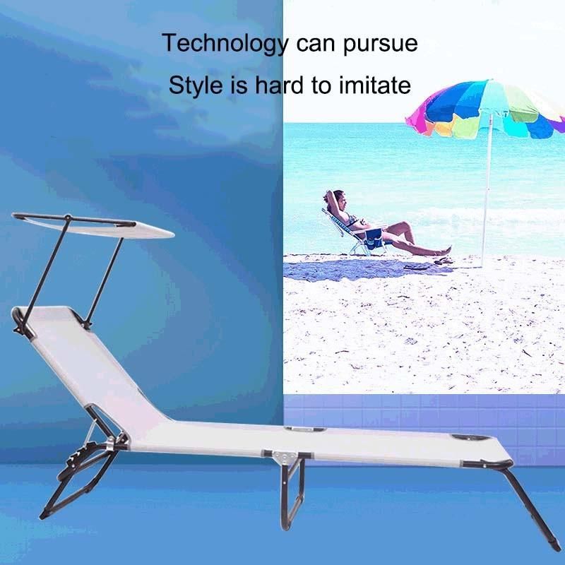 Outdoor Camping Folding Bed Siesta Lounge Portable Travel Beach Bed