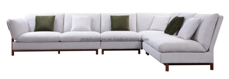 Home Furniture Fabric L Shape Living Room Sofa for Hotel Bedroom