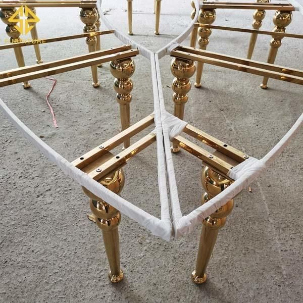Dubai Style Stainless Steel Acrylic Table for Wedding Event