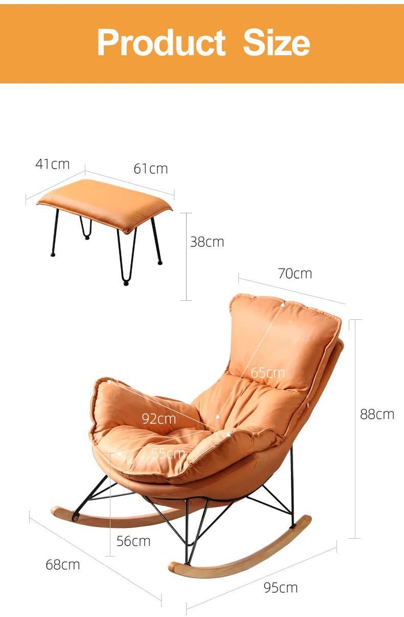 China Factory Directly Lazy Sofa Chair Villa Furniture Leisure Rocking Chair Modern Design