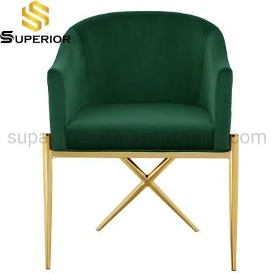 Hot Selling Luxury Hotel Furniture Green Velvet Sofa Chair