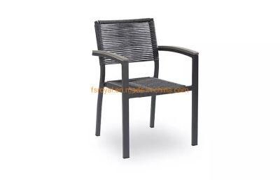 Fashionable Modern Cafe Aluminum Rattan Outdoor Dining Chair