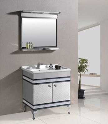 Stainless Steel Bathroom Vanity Cabinet with Lighted Mirror