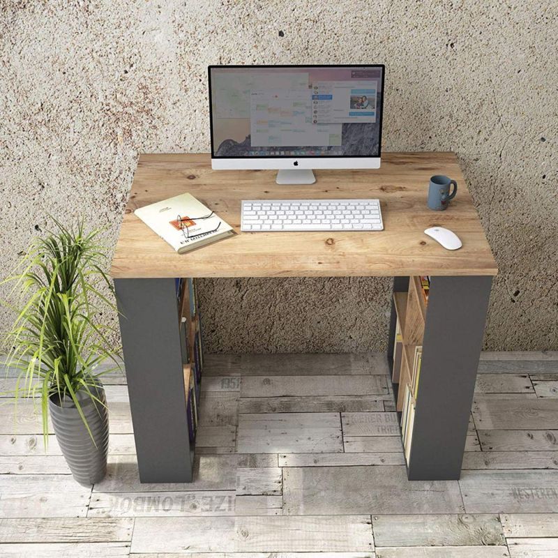 Hot Selling Good Quality Density Board Home Office Desk Wooden Metal Computer Table