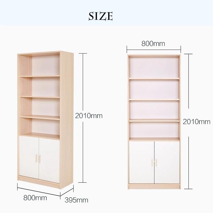 Customized Modern Design Wooden Bookcases with Cabinet