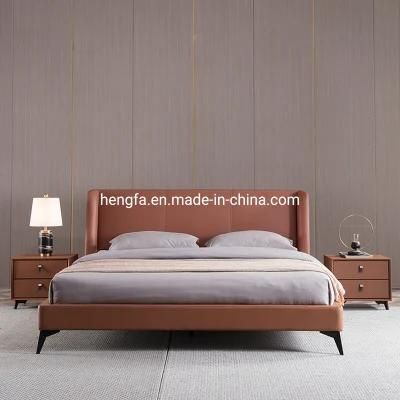 Modern Home Furniture Hardware Solid Wooden Bedroom King Bed