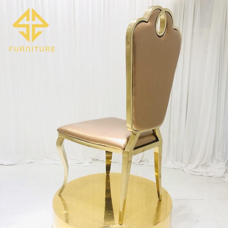 Wholesale Gold Metal Royal Hotel Dining Banquet Wedding Chair