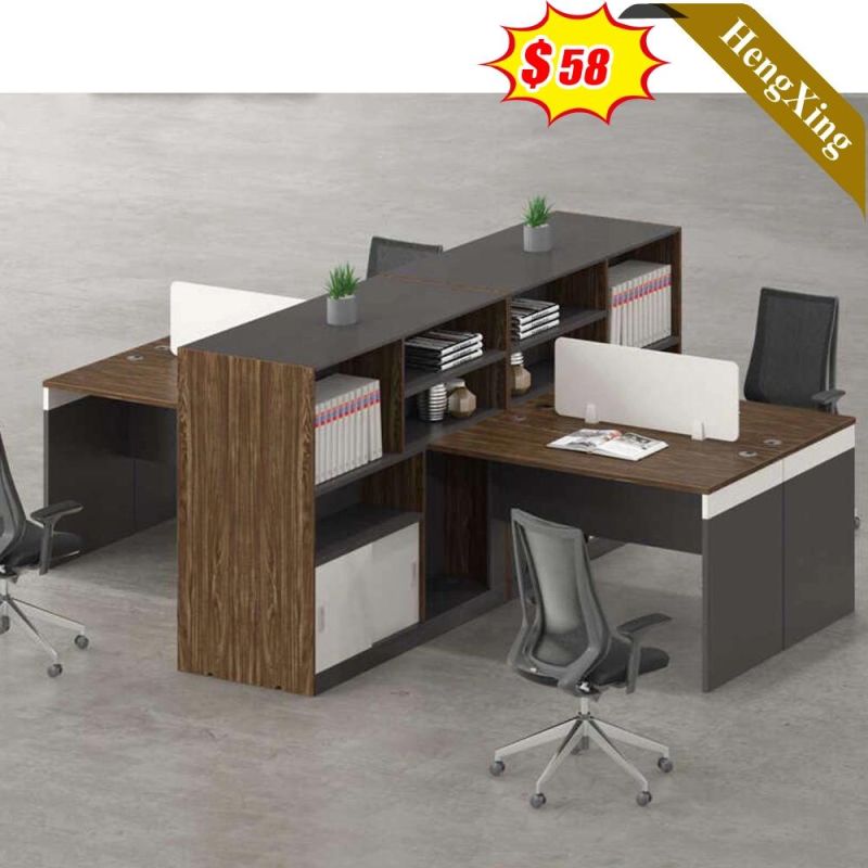 Modern Office Furniture Partition 6 Person Workstation Table with Chair for Office