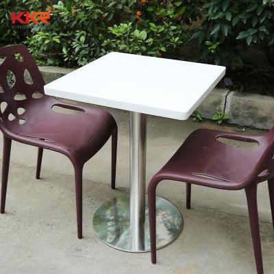 Man Made Stone Solid Surface Restaurant Table and Chairs for Sale