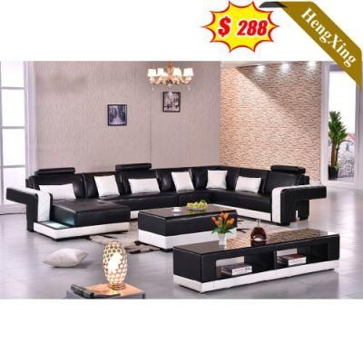 Modern Home Furniture Design Living Room U Shape Sofa Set Office Leather PU Function Sofas