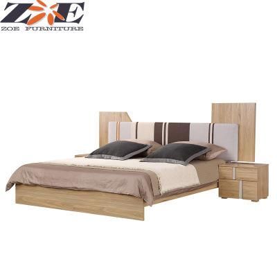 Modern MDF Bed with Long Soft Headboard