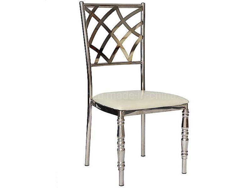 Modern Style New Design Stainless Steel Synthetic Leather Dining Chair