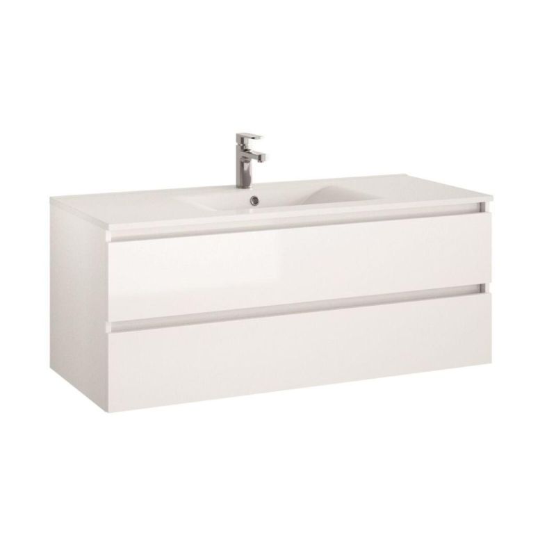 Bathroom Furniture Made Assembled with Soft Close Basin White Gloss 60/80/120 Cm