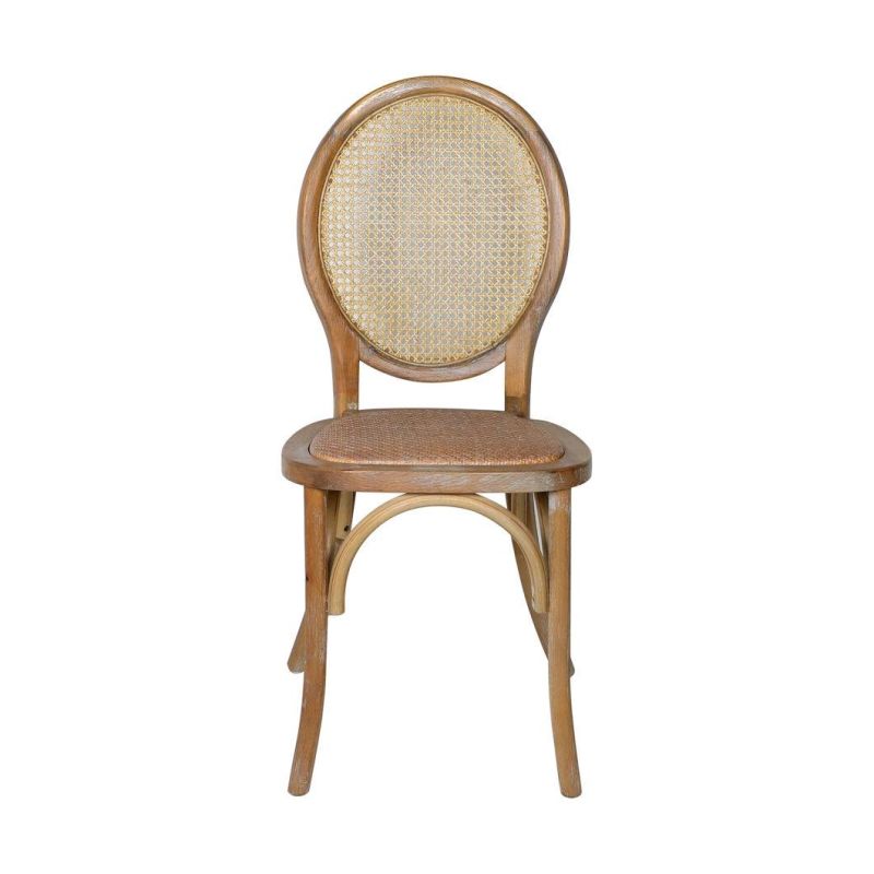 Stackable Round Back Rattan Louis Chair for Wedding