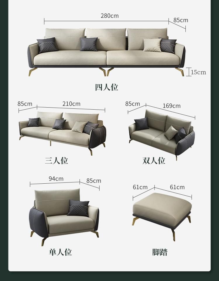 Enrico Sofa Modern Contemporary Elegant Luxurious Genuine Divan