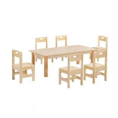 Kindergarten Children Table, Preschool Furniture Table, Kids Rectangle Wooden Table