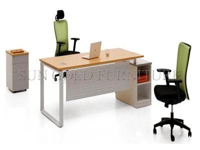 Modern Office Table Cheap Wooden&Steel L-Shape Executive Table (SZ-OD036)