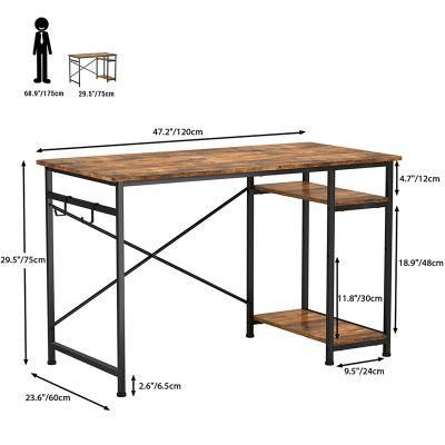 Home Office Furniture X-Based Table Folding Computer Desk Wooden Laptop for Small Space