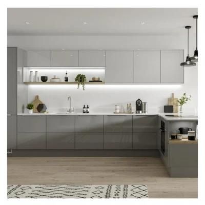 Modern Hot Selling MDF Lacquer White Cabinets in Kitchen