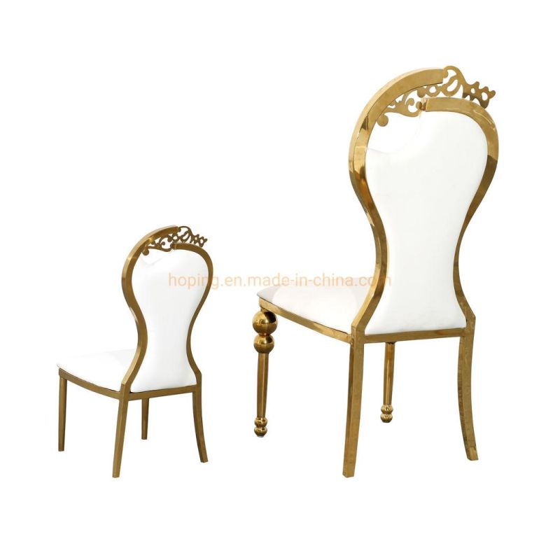 Modern Restaurant Hotel Clear Metal Furniture Dining Wedding Banquet Party White Chiavari Chair