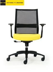 Zitting N Seating Folding Plastic Chair with Armrest and Black Cushions