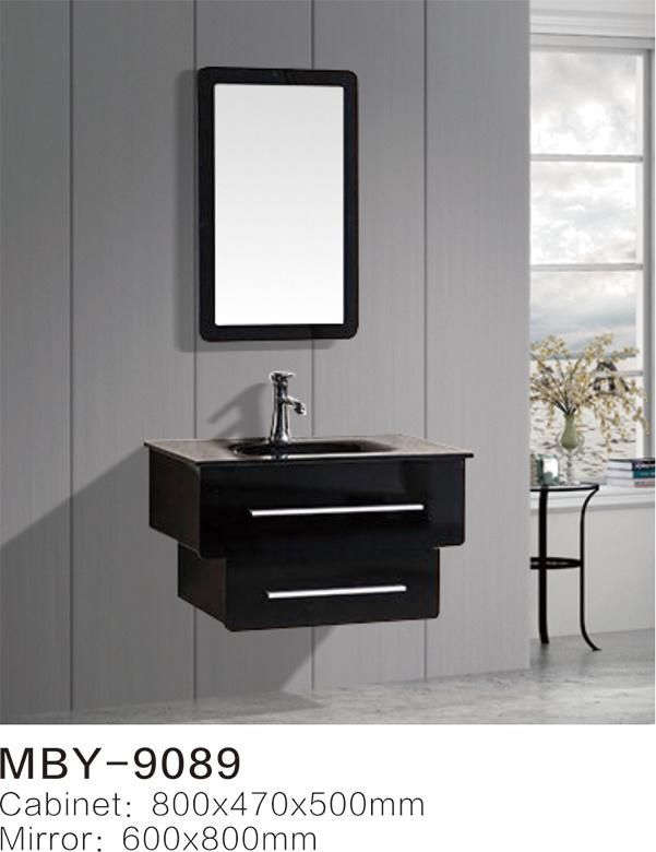 White Wall Mounted LED Mirror PVC Bathroom Cabinet From Factory