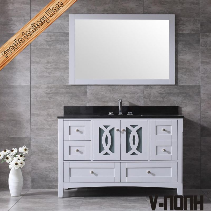 Selling Well Solid Wood Single Sink Modern Bathroom Furniture