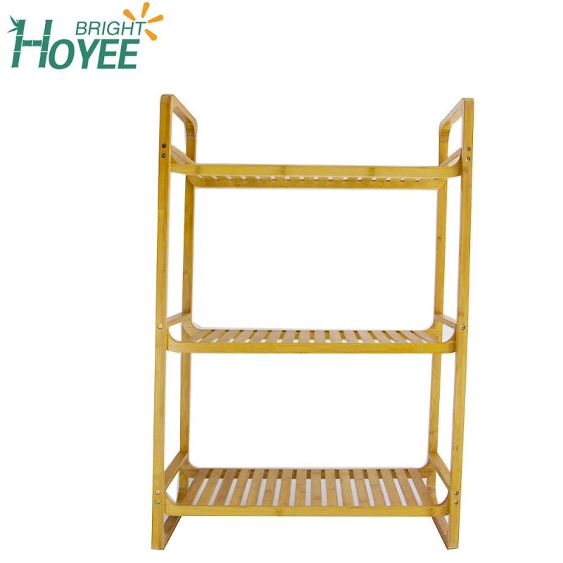 Bathroom Living Bamboo 3-Tire Shoe Rack Bench