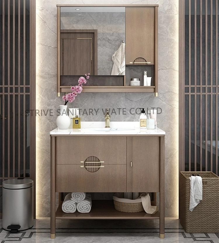 Modern Home Furniture Customization Modular Bathroom Vanity with LED Mirror Cabinets