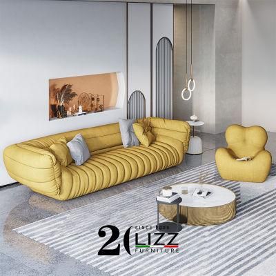 Good Promotion Modern European Home Furniture Leisure Living Room Sectional Fabric Velvet Sofa