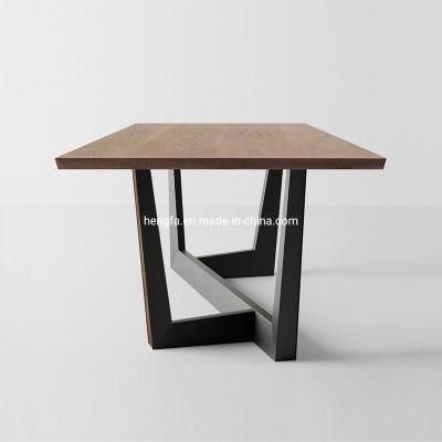Modern Design Kitchen Furniture Wooden Rectangle Dining Table