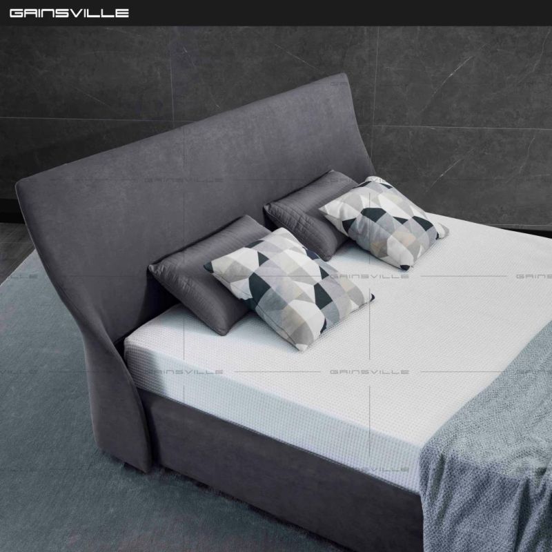 Home Bedroom Furniture Modern Bedroom Fabric Bed in Italy Fashion Design