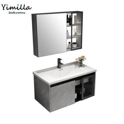 Hot Sale New Bathroom Vanity with Sink Modern Design Wash Basin Cabinet LED Mirror Cabinet