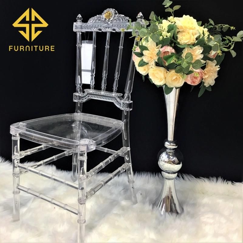 Wholesale Furniture Cheap Transparent Acrylic Wedding Clear Resin Dining Chair