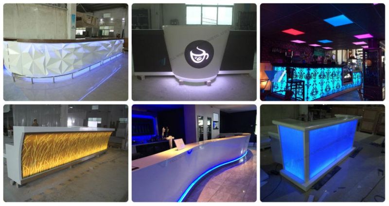 Shop Counter Design LED Furniture Bar Lighting Modern Bar Counter